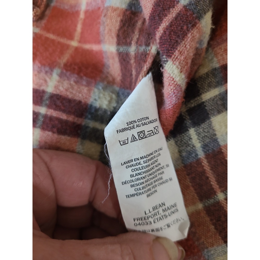 L.L. Bean Chamois Flannel button down Shirt Men SZ M Reg Traditional fit outdoor - Picture 8 of 10